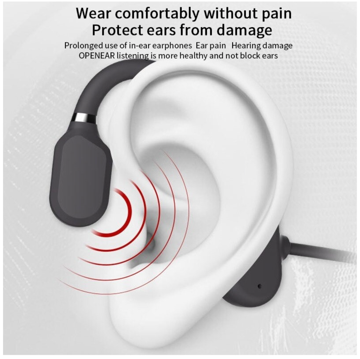 Auriculares de conducción ósea - Auriculares inalámbricos Bluetooth
