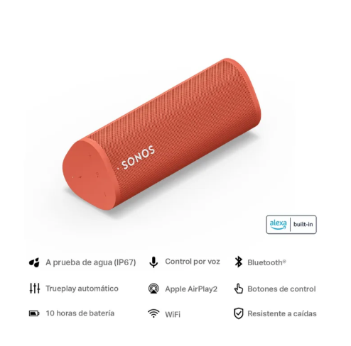 Parlante SONOS ROAM Sunset Rojo